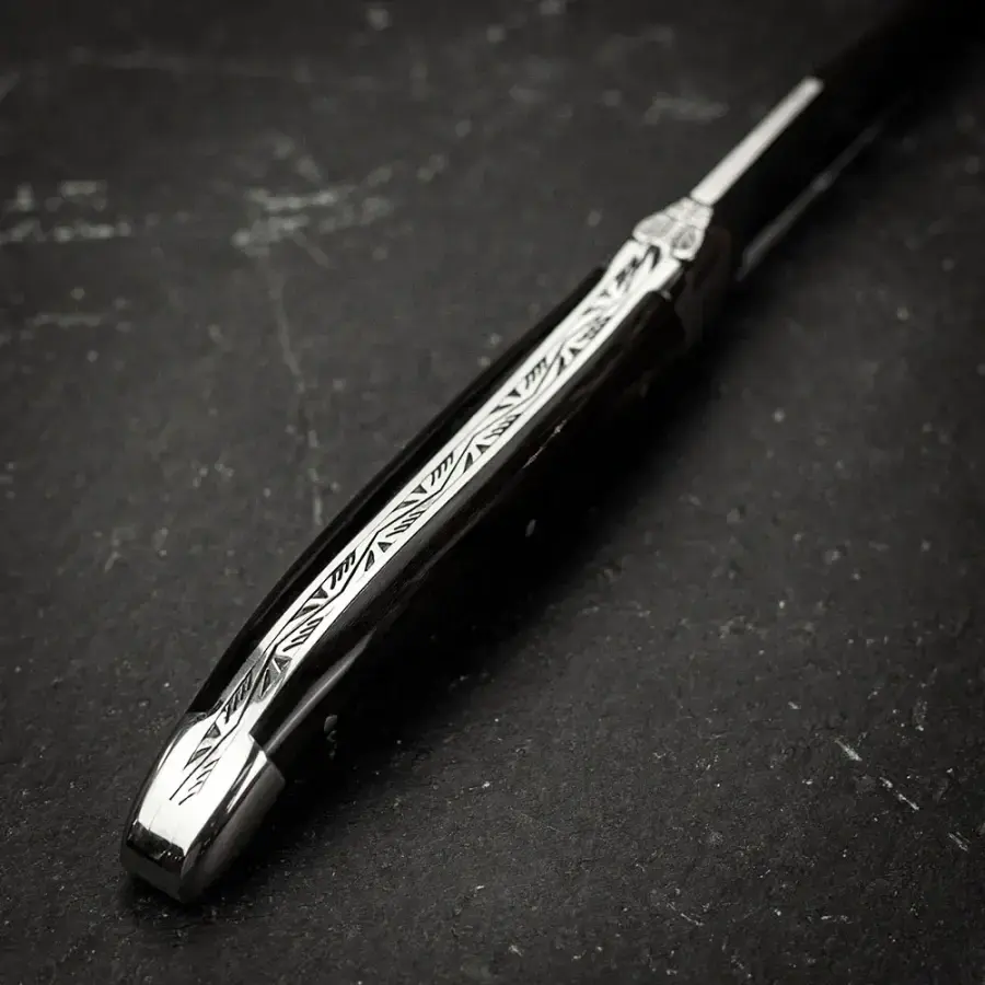 Складаний ніж Forge de Laguiole Tradition High Polish Blade with Dark Horn Handle - 11cm (00003671)