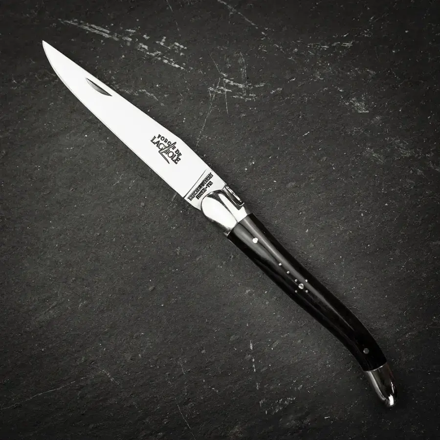 Складаний ніж Forge de Laguiole Tradition High Polish Blade with Dark Horn Handle - 11cm (00003671)