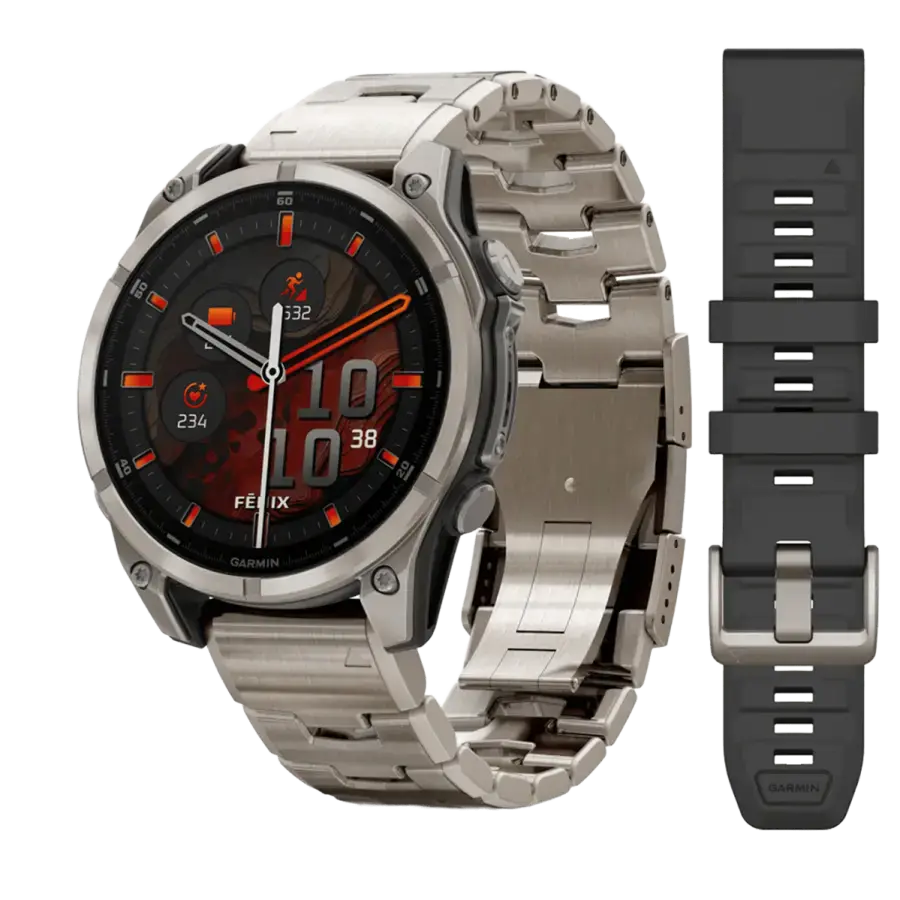 Смарт-годинник Garmin fenix 8 AMOLED 47 mm Sapphire, Titanium with slots Titanium (010-02904-40)