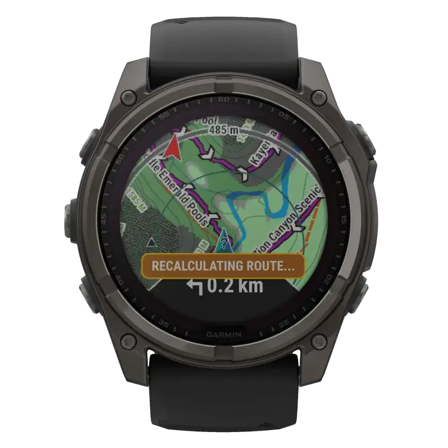Смарт-часы Garmin fenix 8 51 mm Solar Sapphire Carbon Gray DLC Titanium w. Black/Pebble Gray S. Band (010-02907-10/11)
