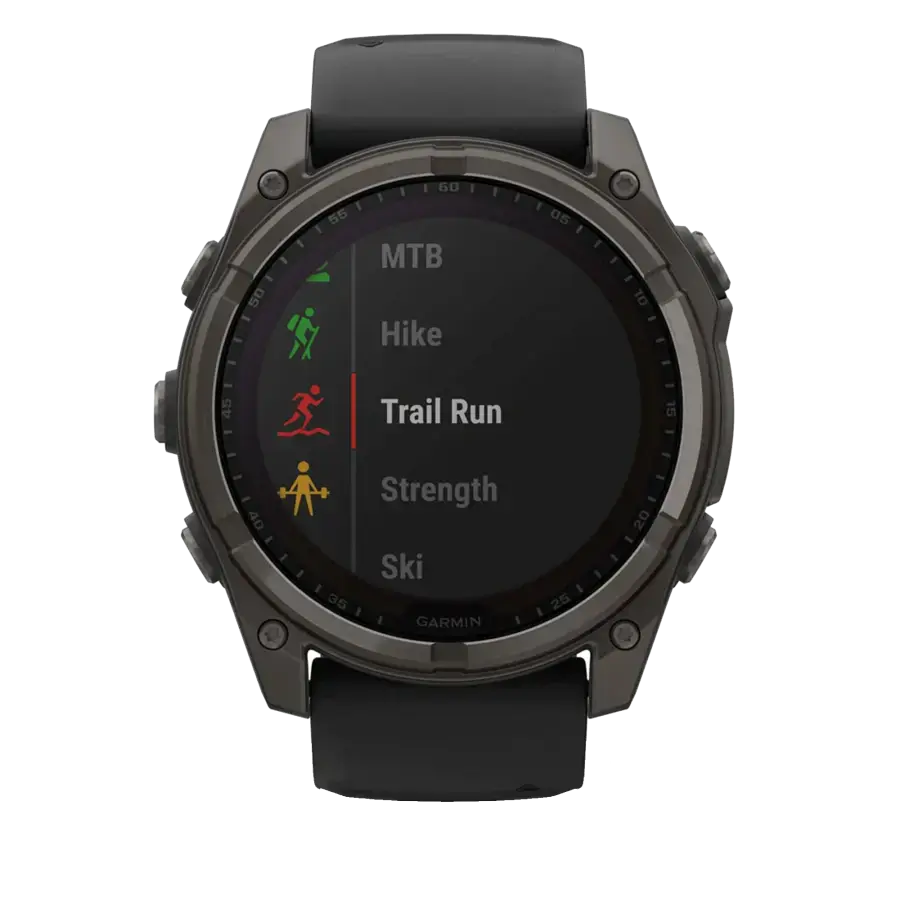 Смарт-часы Garmin fenix 8 51 mm Solar Sapphire Carbon Gray DLC Titanium w. Black/Pebble Gray S. Band (010-02907-10/11)