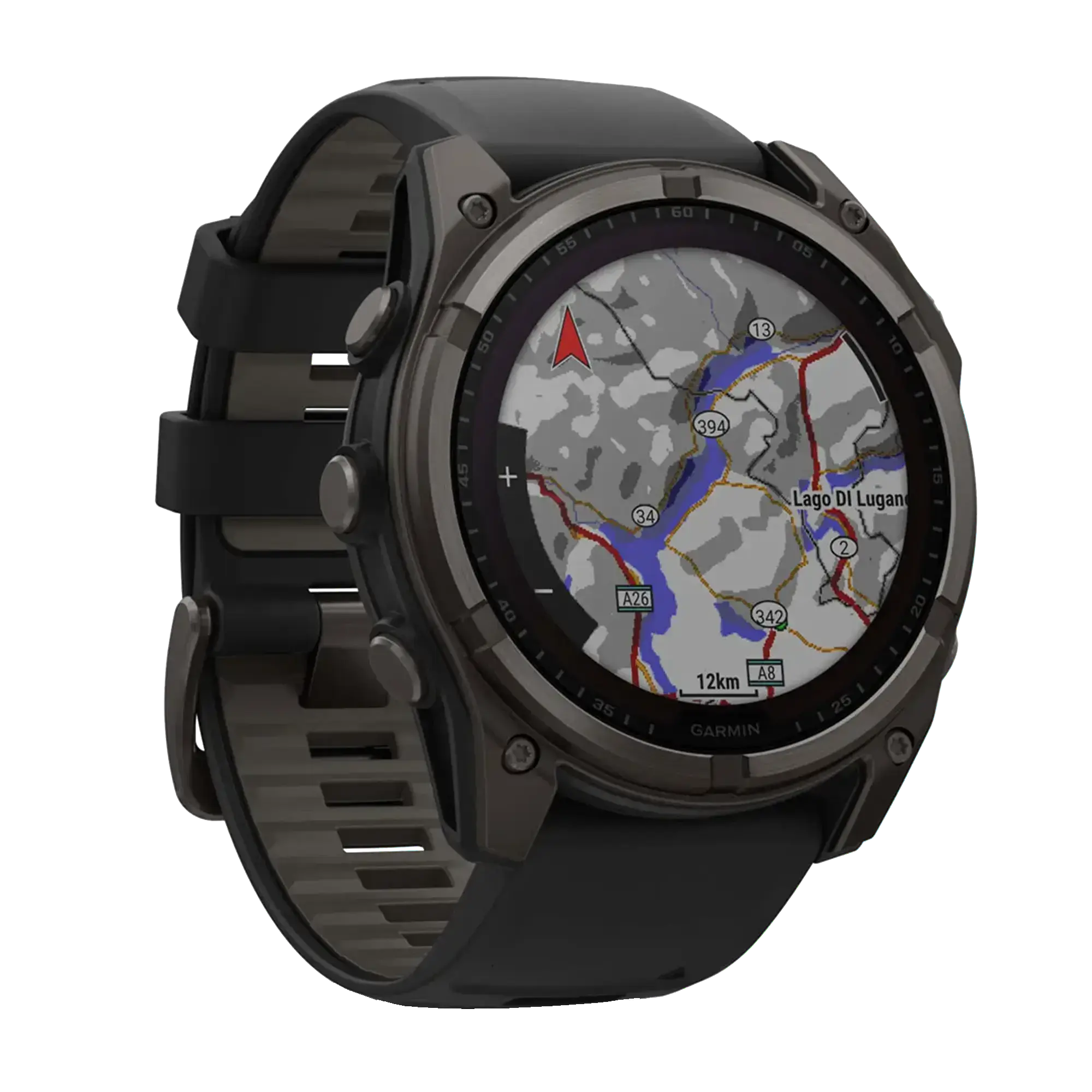 Смарт-часы Garmin fenix 8 51 mm Solar Sapphire Carbon Gray DLC Titanium w. Black/Pebble Gray S. Band (010-02907-10/11)