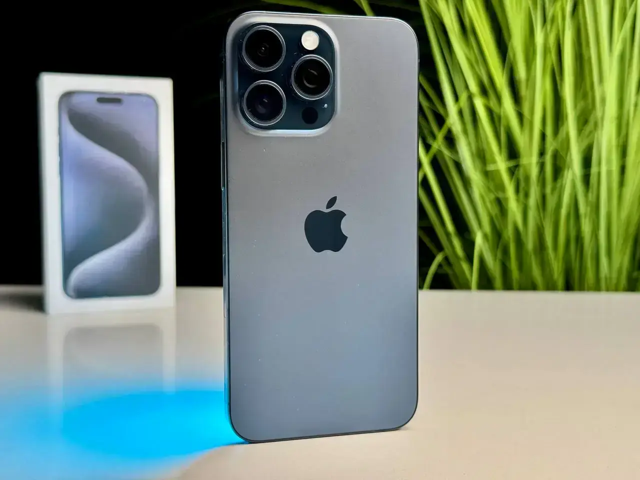 Б/У Apple iPhone 15 Pro Max 256GB Blue Titanium eSim (MU693) - Состояние: идеальный | Аккумулятор: 100% | Комплект: коробка | Гарантія: 1 мес.