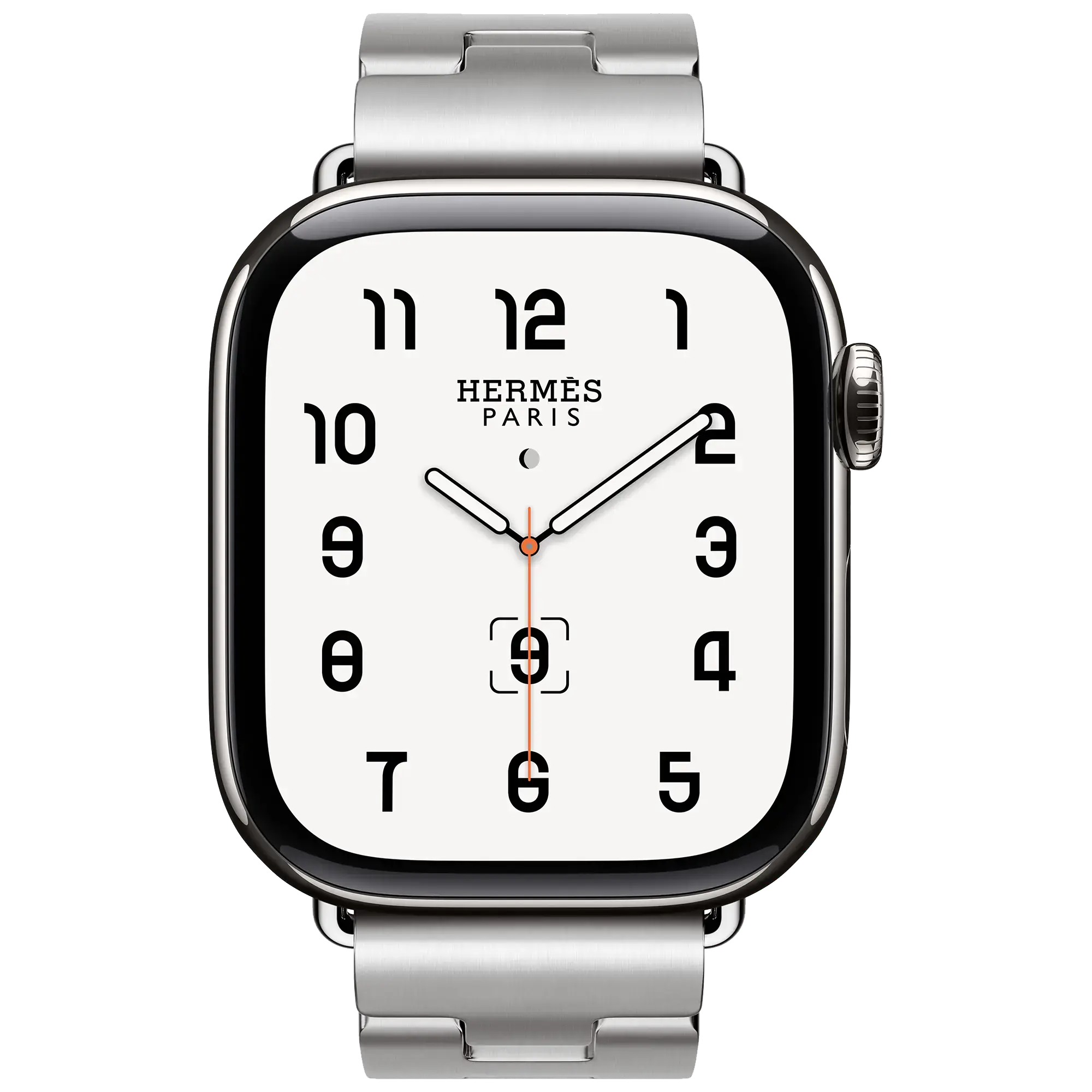 Apple Watch Hermès Series 10 GPS + Cellular 46mm Silver Titanium Case with Satiné Grand H - Large