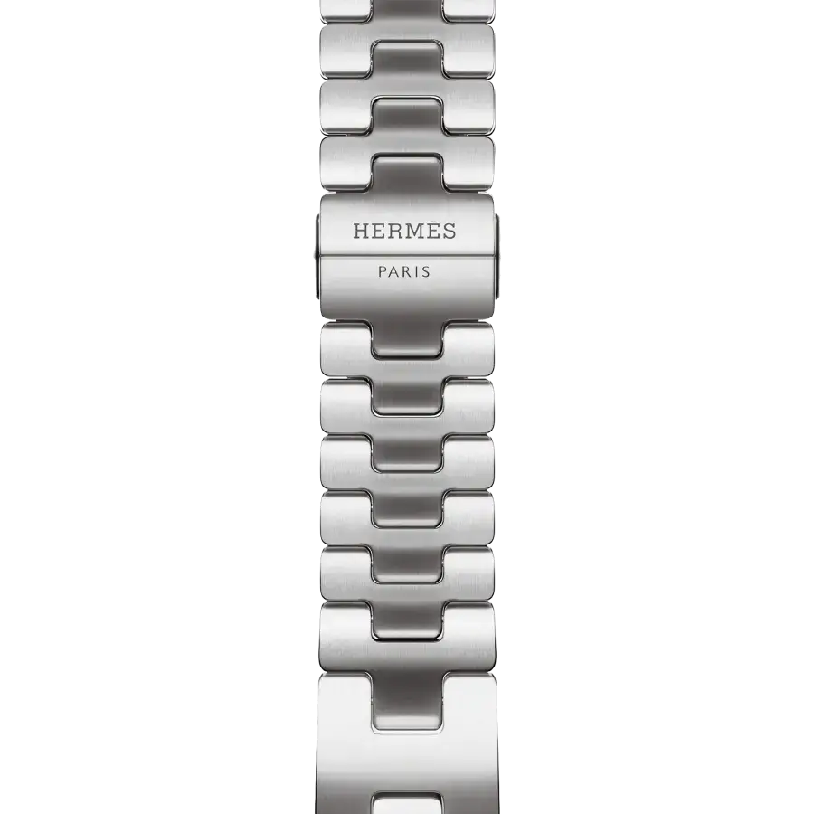 Apple Watch Hermès Series 10 GPS + Cellular 46mm Silver Titanium Case with Satiné Grand H - Medium