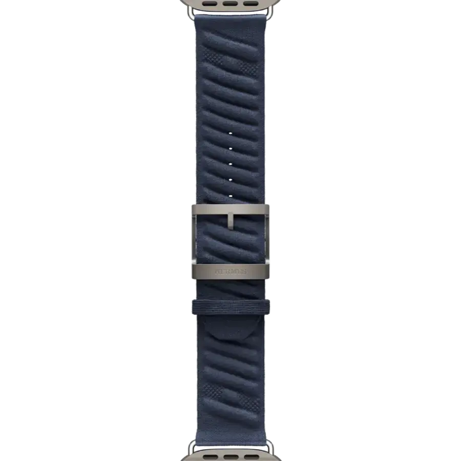 Apple Watch Hermès Ultra 2 2024 GPS + Cellular 49mm Natural Titanium Case with Bleu Nuit En Mer (MX773+MXJA3)