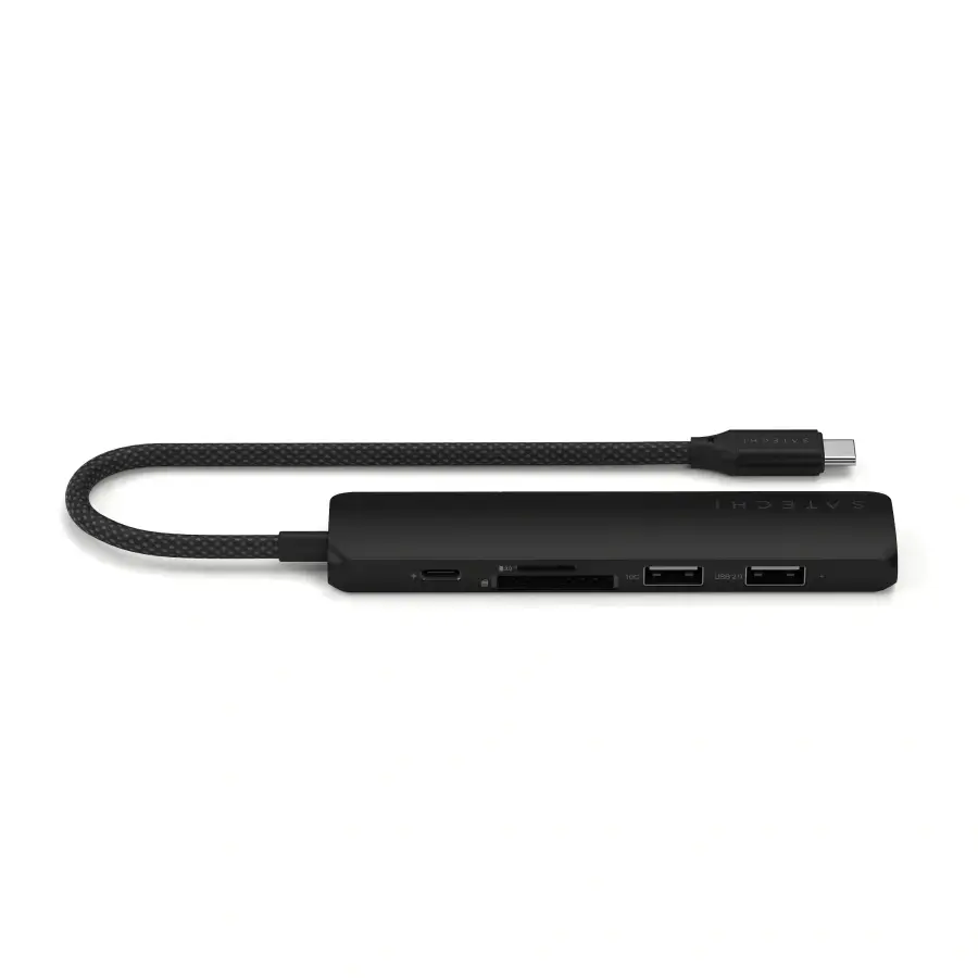 Багатопортовий адаптер Satechi 6-in-1 USB-C Slim Multiport Adapter - Black (ST-P6SK)