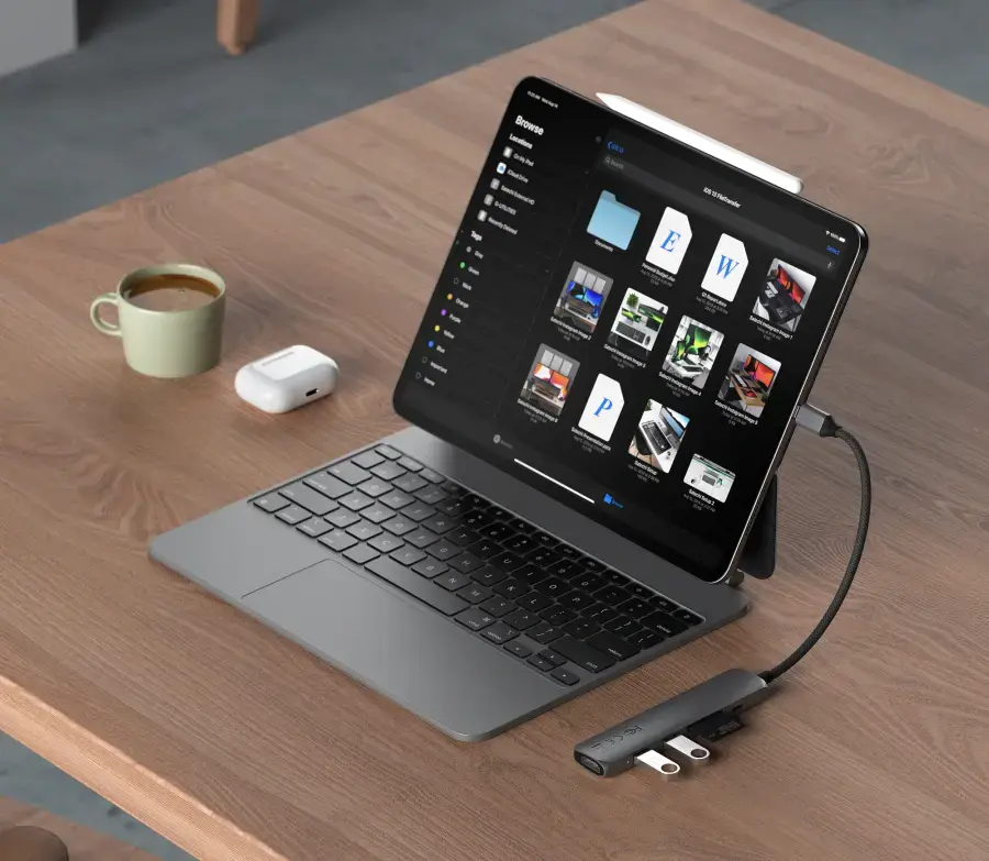 Многопортовый адаптер Satechi 6-in-1 USB-C Slim Multiport Adapter - Space Grey (ST-P6SM)