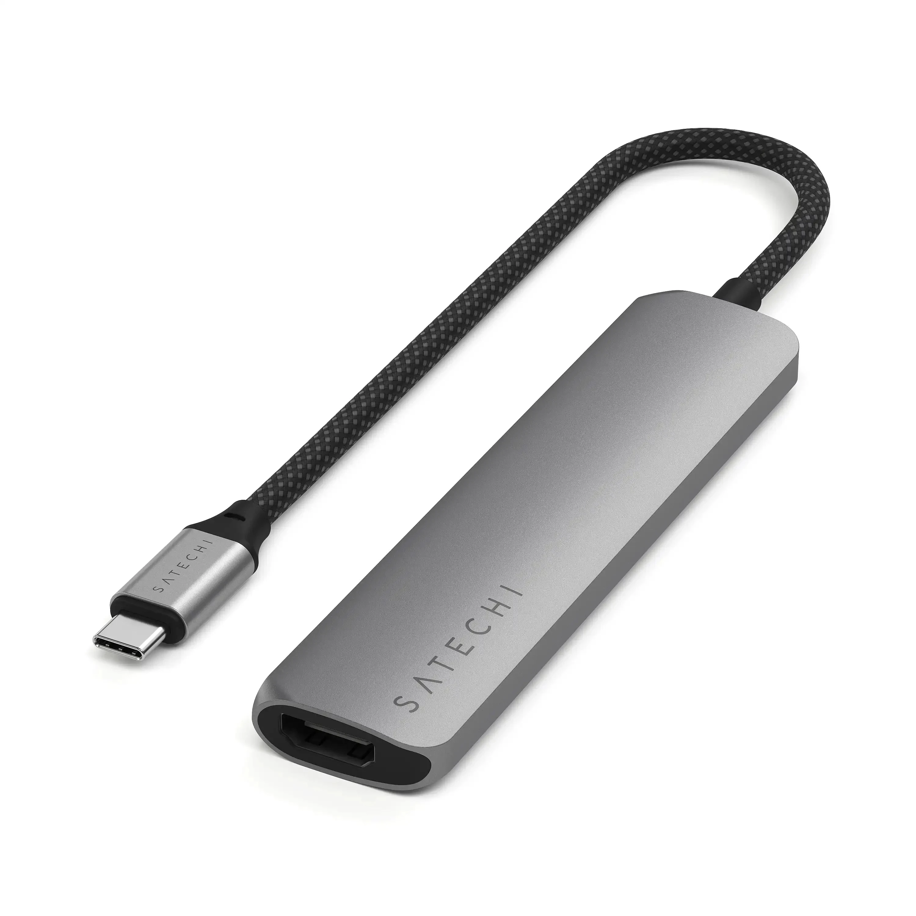 Багатопортовий адаптер Satechi 6-in-1 USB-C Slim Multiport Adapter - Space Grey (ST-P6SM)