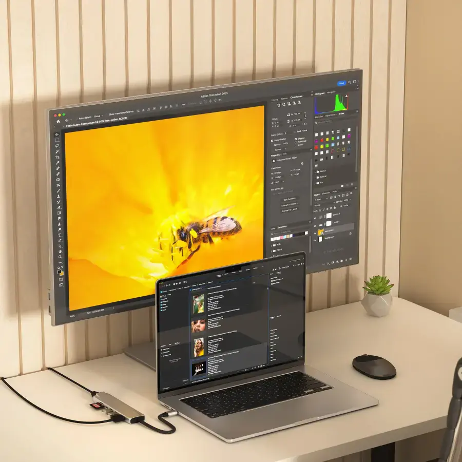 Многопортовый адаптер Satechi 7-in-1 USB-C Slim Multiport Adapter with Ethernet - Silver (ST-P7SS)