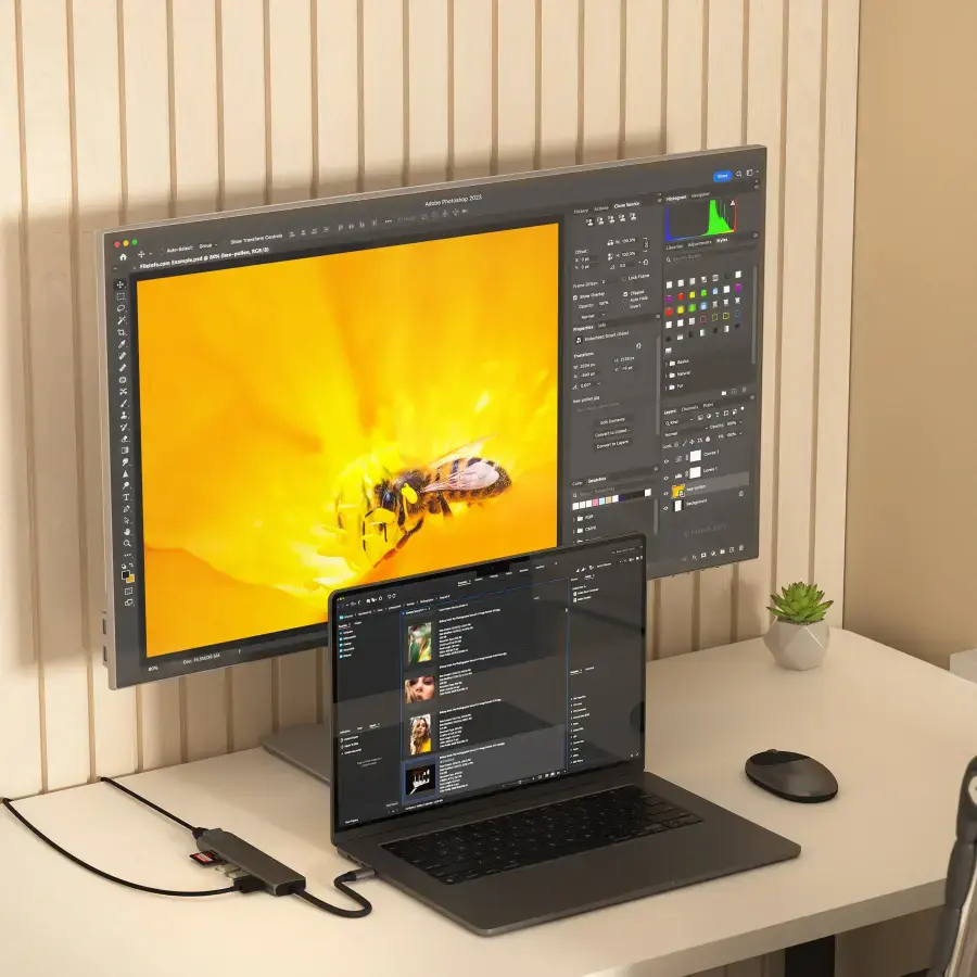 Багатопортовий адаптер Satechi 7-in-1 USB-C Slim Multiport Adapter with Ethernet - Space Grey (ST-P7SM)