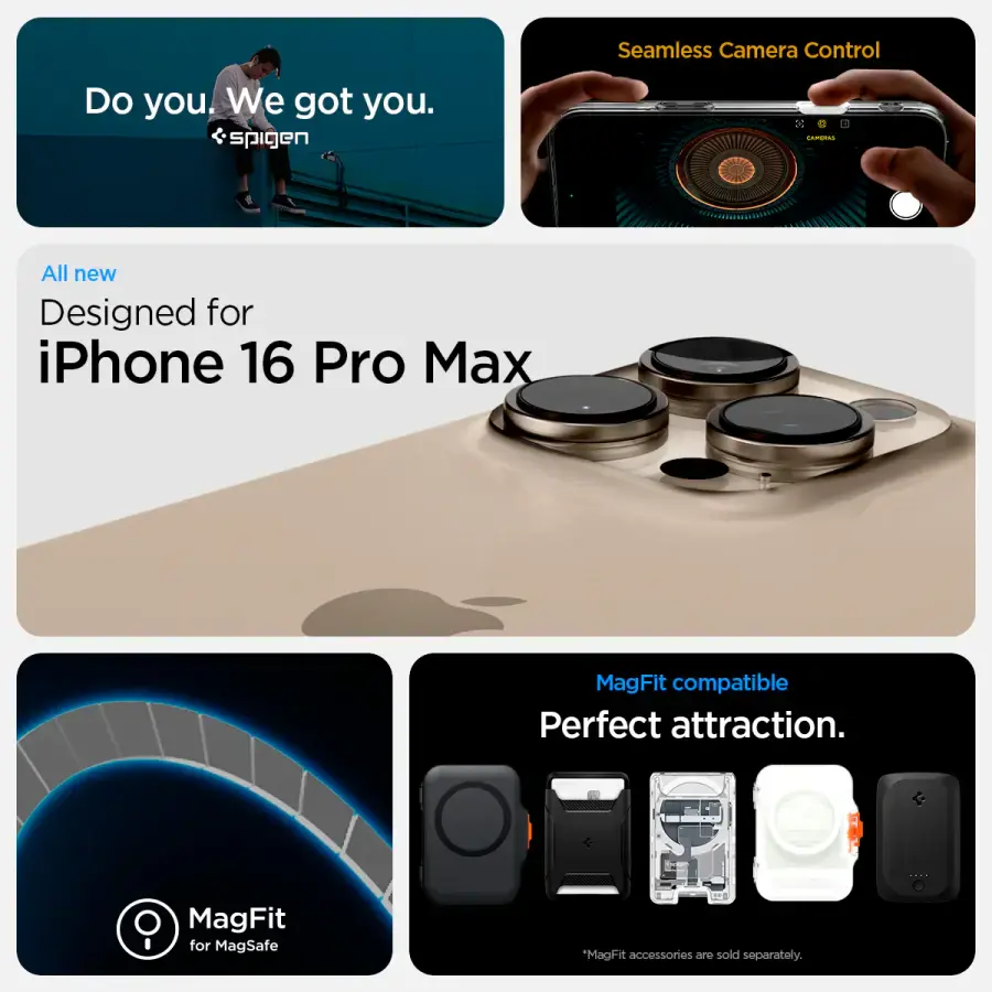 Чохол Spigen Ultra Hybrid T з MagSafe + Camera Control для iPhone 16 Pro Max - Frost Black (ACS08507)