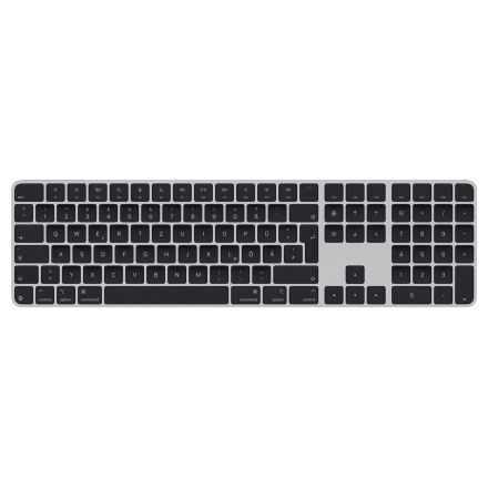 Клавіатура Apple Magic Keyboard with Touch ID and Numeric Keypad for Mac models with Apple silicon [USB–C] - German - Black Keys (MXK83D/A)