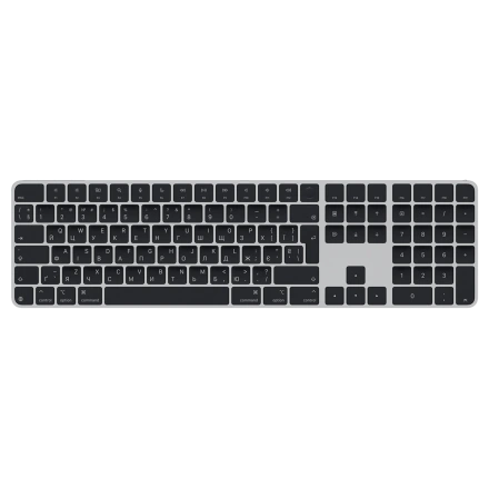 Клавиатура Apple Magic Keyboard with Touch ID and Numeric Keypad for Mac models with Apple silicon [USB–C] - Ukrainian - Black Keys (MXK83UA/A)