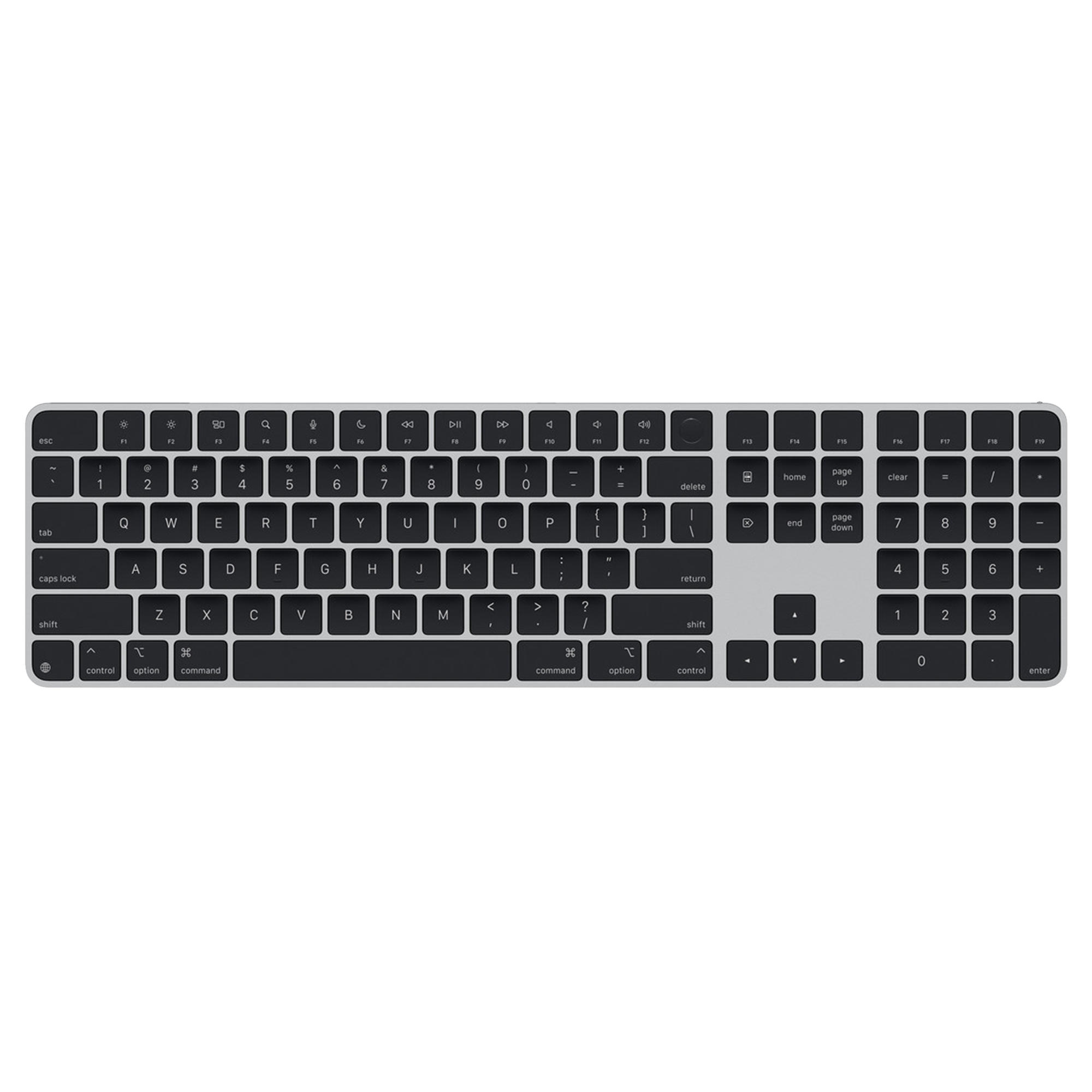 Клавіатура Apple Magic Keyboard with Touch ID and Numeric Keypad for Mac models with Apple silicon [USB–C] - US English - Black Keys (MXK83LL/A)