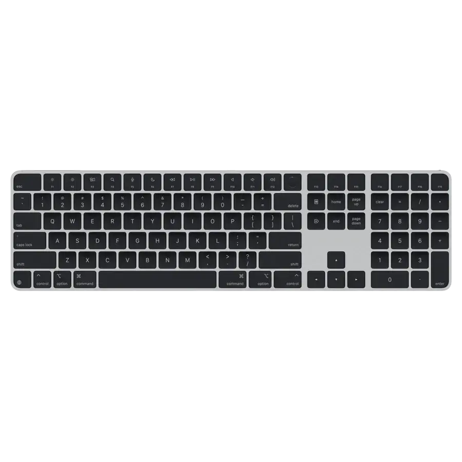 Клавиатура Apple Magic Keyboard with Touch ID and Numeric Keypad for Mac models with Apple silicon [USB–C] - US English - Black Keys (MXK83)