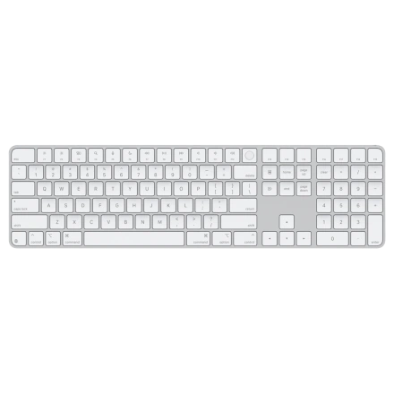 Клавиатура Apple Magic Keyboard with Touch ID and Numeric Keypad for Mac models with Apple silicon [USB–C] - US English - White Keys (MXK73LL/A)