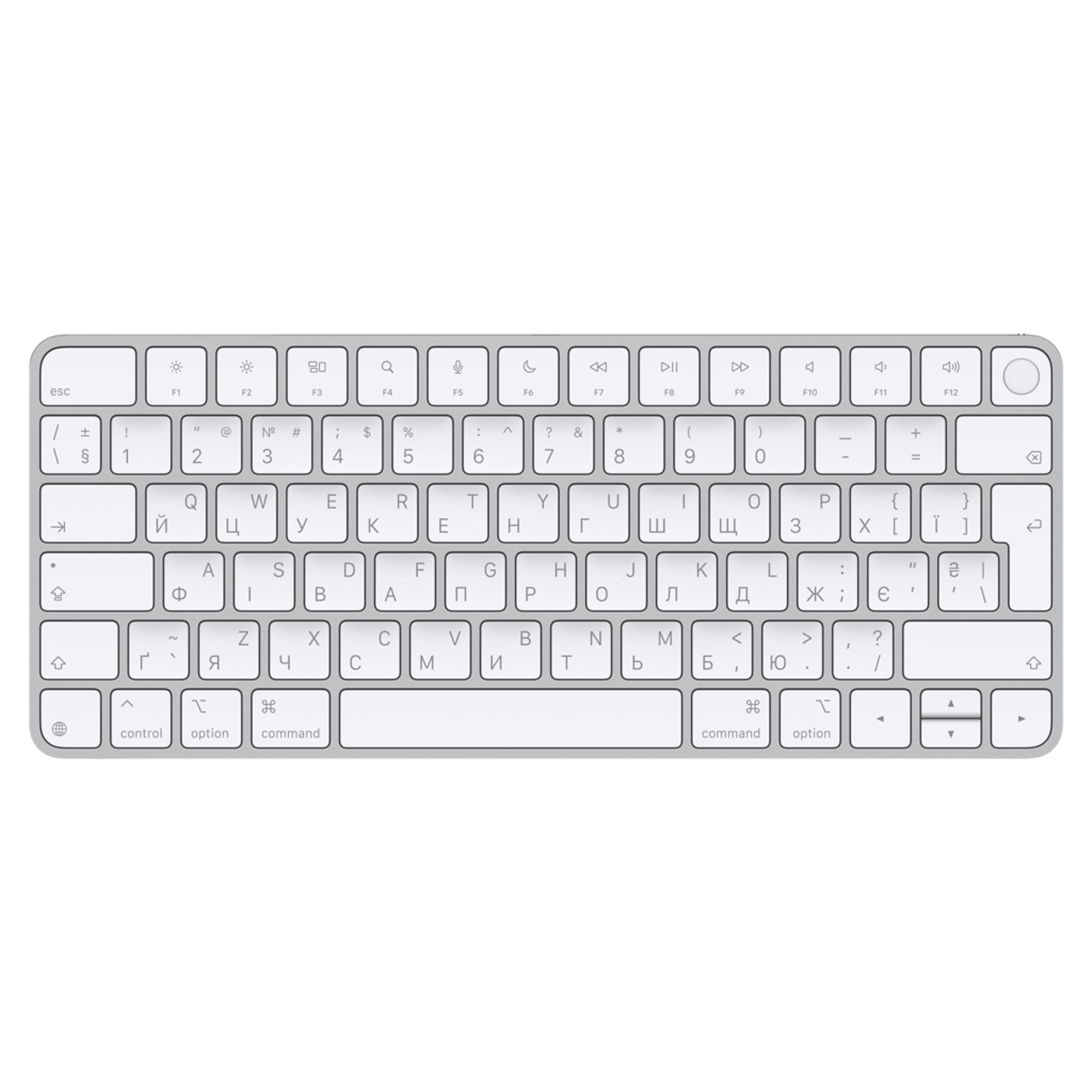 Клавіатура Apple Magic Keyboard with Touch ID for Mac models with Apple silicon [USB–C] - Ukrainian (MXCK3UA/A)