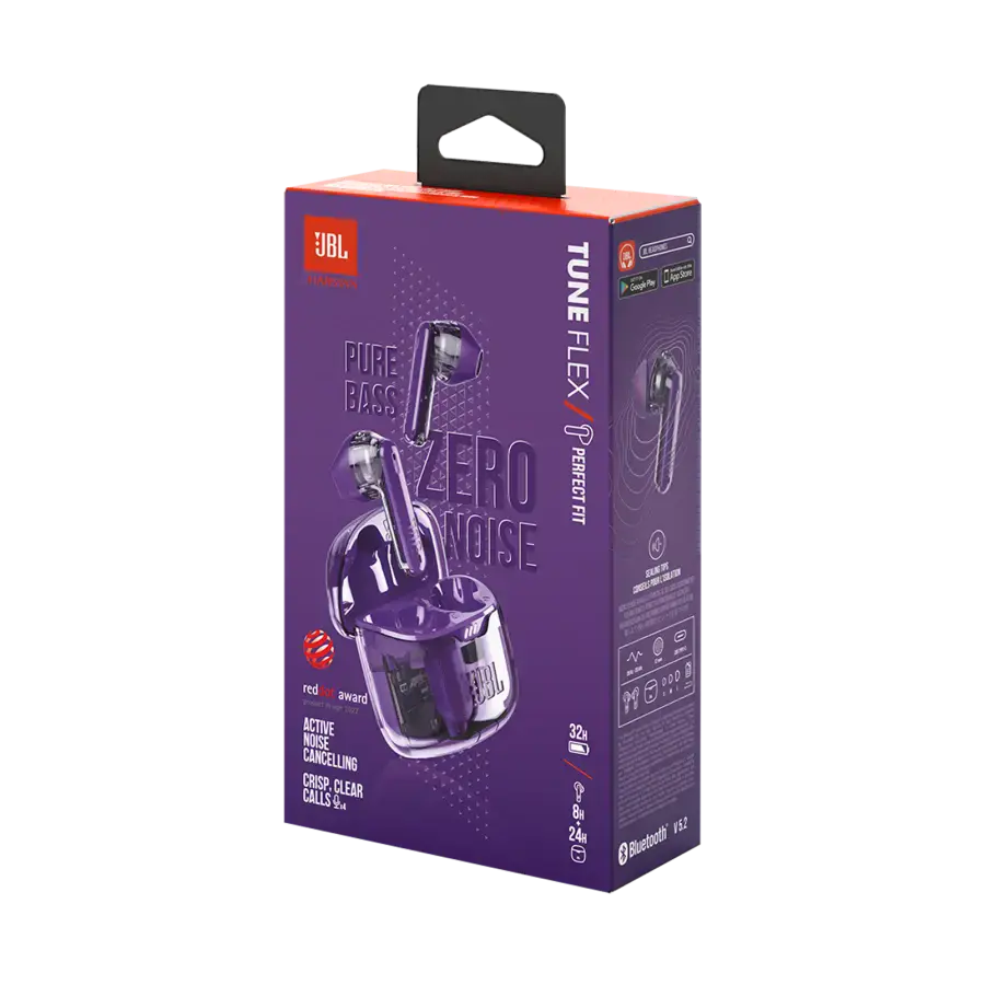 Навушники JBL Tune Flex Ghost Edition - Ghost Purple (JBLTFLEXGPUR)