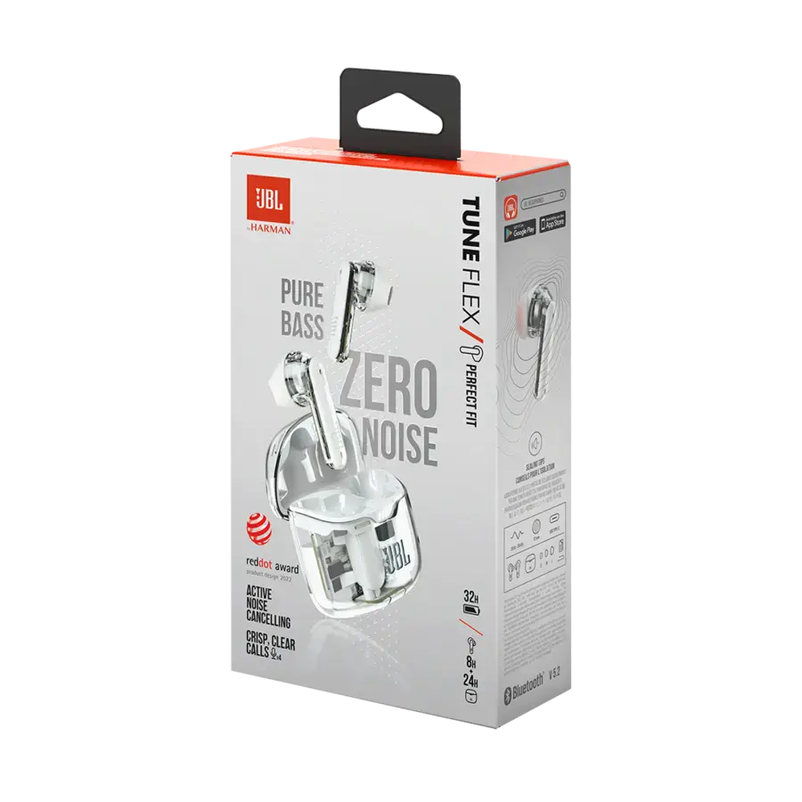 Навушники JBL Tune Flex Ghost Edition - White Ghost (JBLTFLEXGWHT)