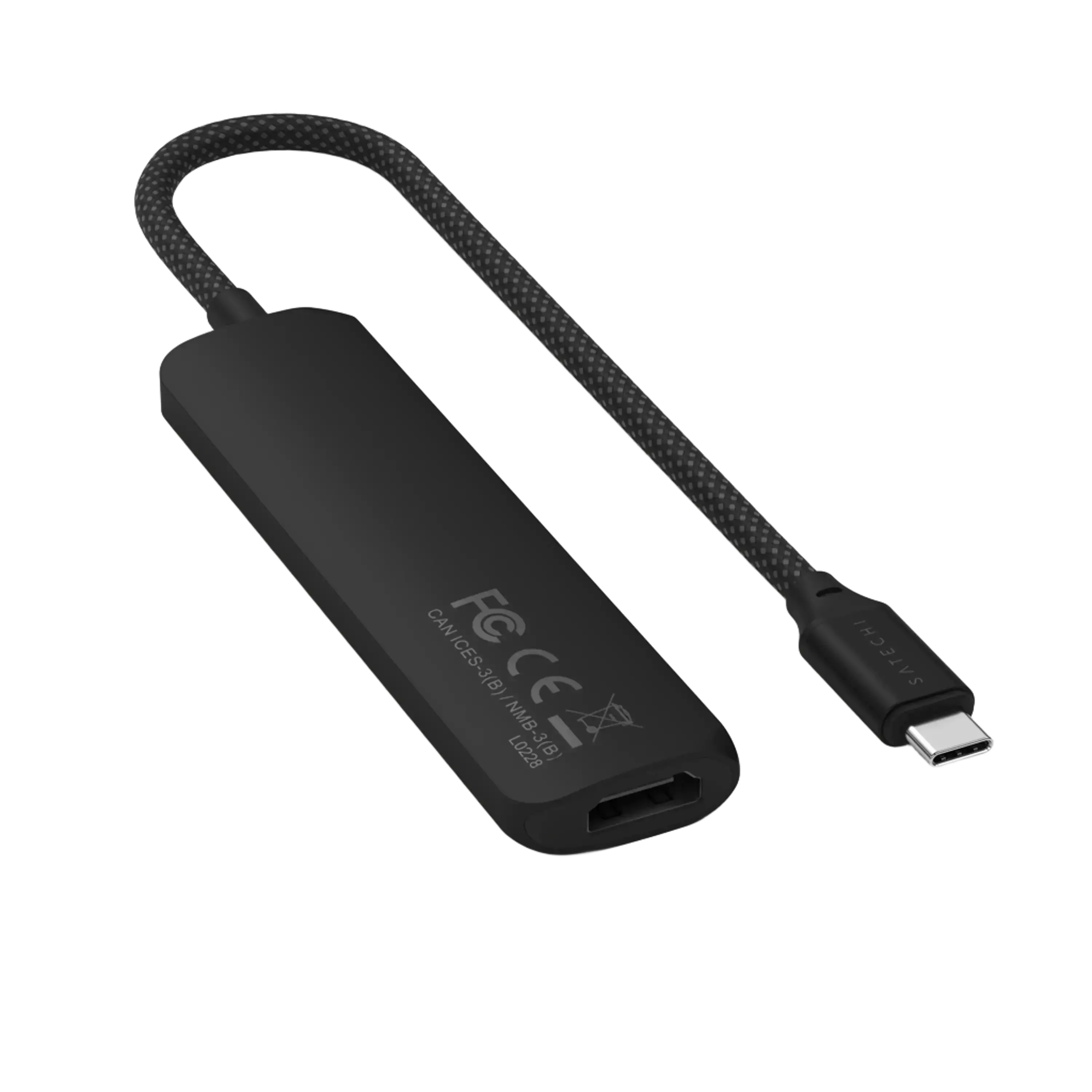 Багатопортовий адаптер Satechi 4-in-1 USB-C Slim Multiport Adapter 4K - Black (ST-P4SK)