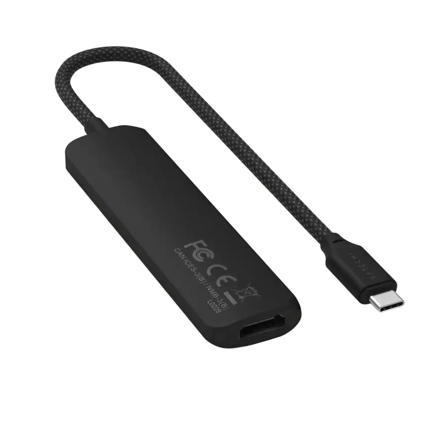 Многопортовый адаптер Satechi 4-in-1 USB-C Slim Multiport Adapter 4K - Black (ST-P4SK)
