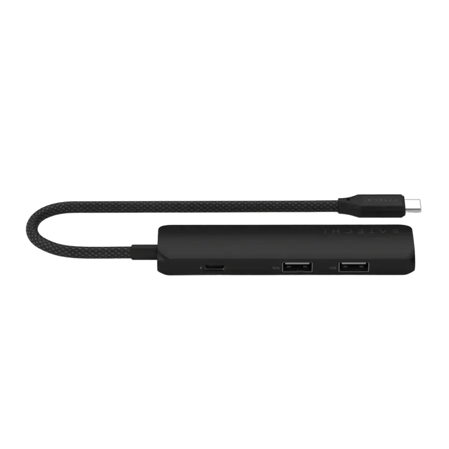 Многопортовый адаптер Satechi 4-in-1 USB-C Slim Multiport Adapter 4K - Black (ST-P4SK)