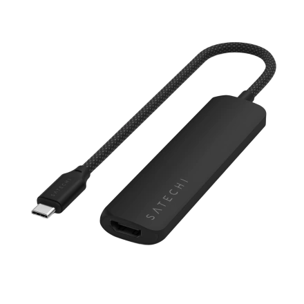 Многопортовый адаптер Satechi 4-in-1 USB-C Slim Multiport Adapter 4K - Black (ST-P4SK)