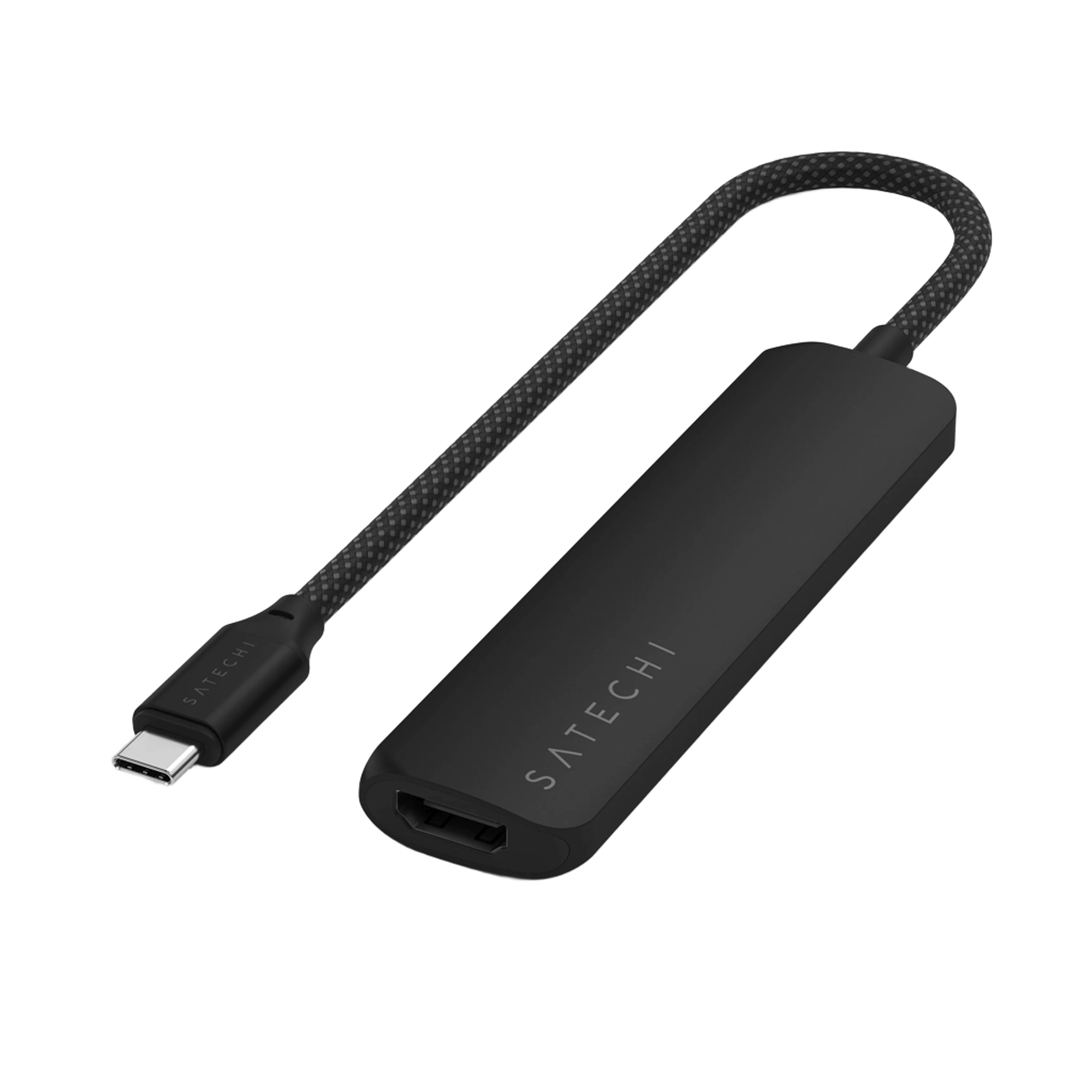 Многопортовый адаптер Satechi 4-in-1 USB-C Slim Multiport Adapter 4K - Black (ST-P4SK)