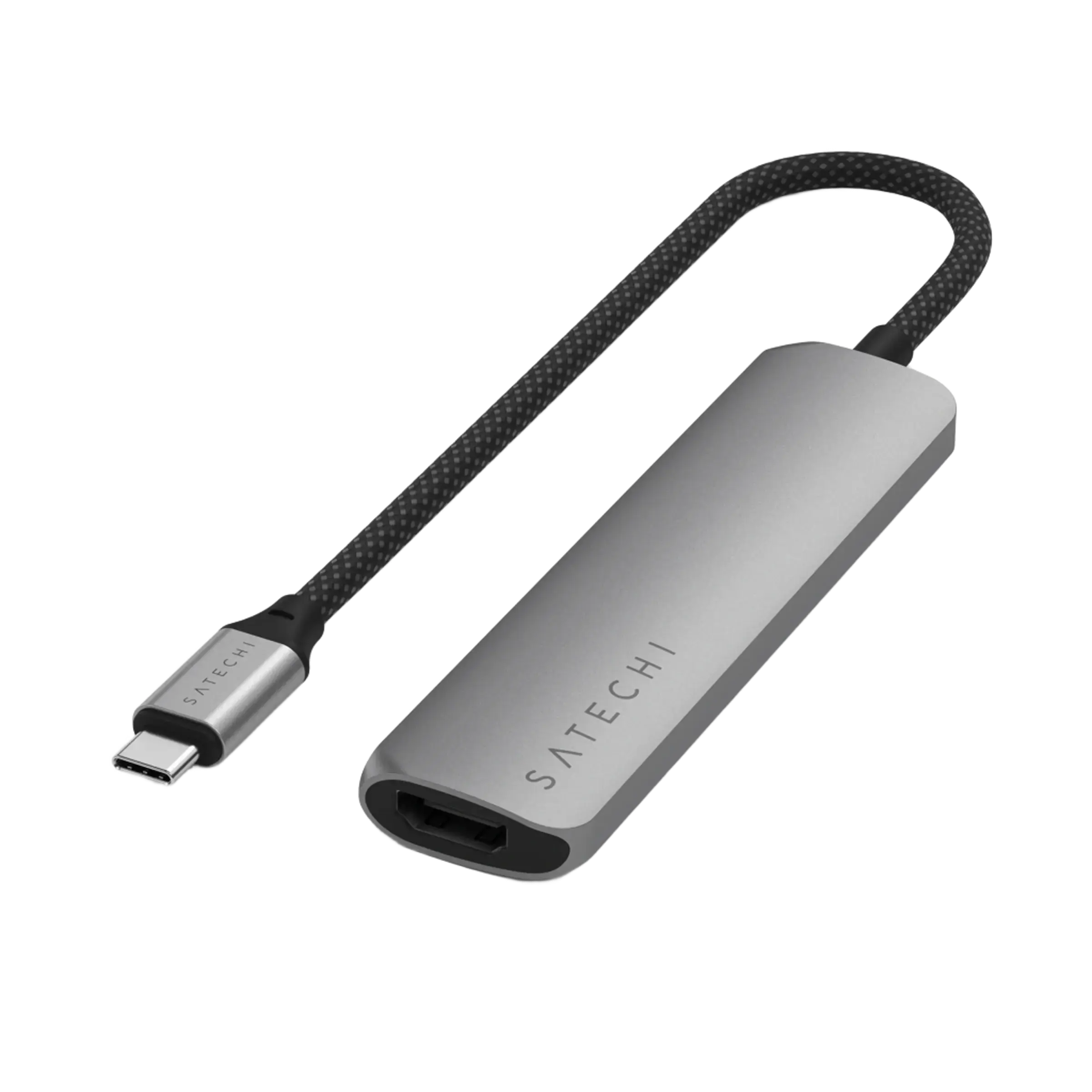 Многопортовый адаптер Satechi 4-in-1 USB-C Slim Multiport Adapter 4K - Space Grey (ST-P4SM)