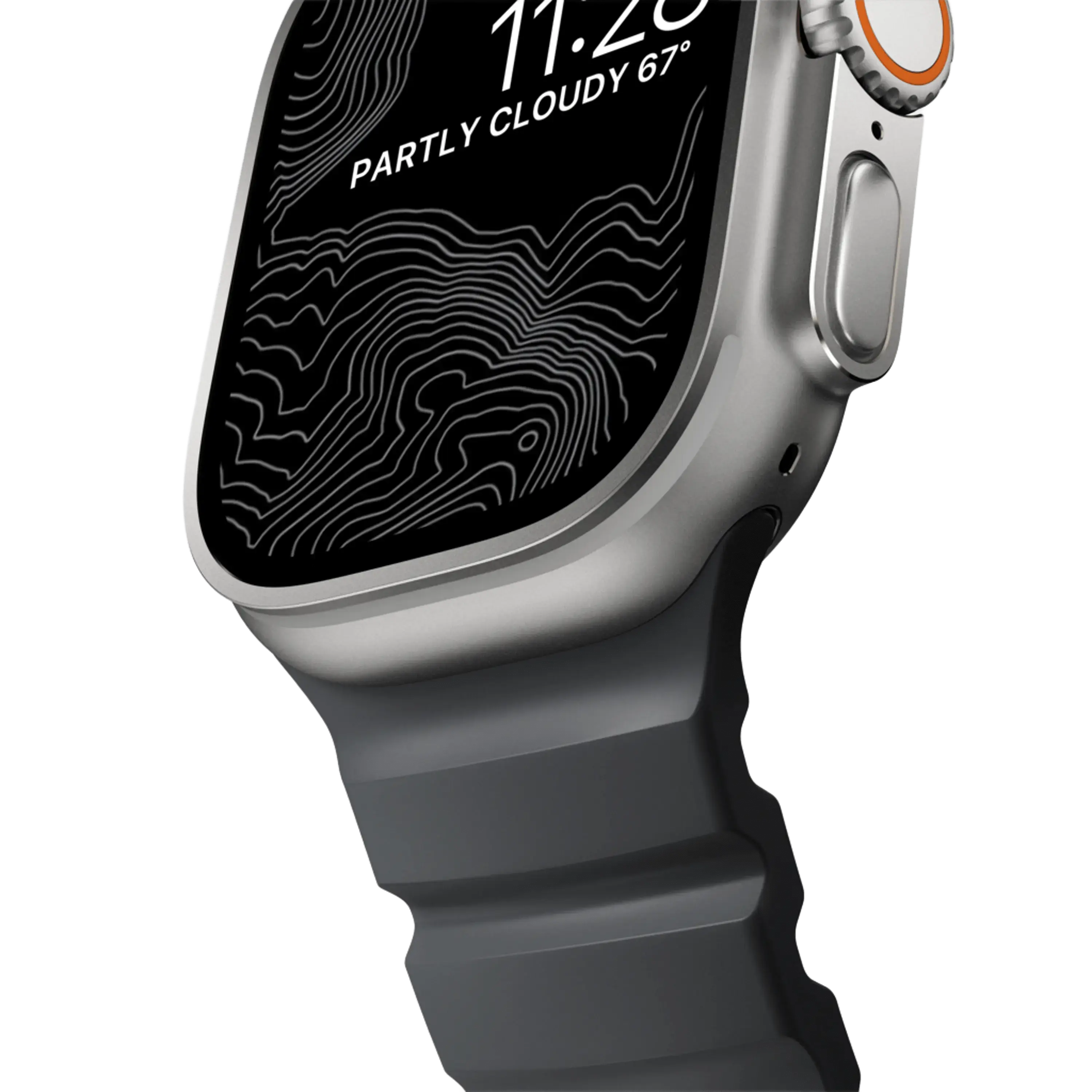 Ремешок NOMAD Rocky Point Band Natural Titanium Hardware для Apple Watch 42/44/45/49mm - Storm