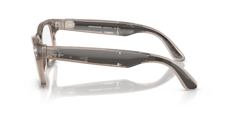 Смарт-окуляри Ray-Ban | Meta Wayfarer Large - Clear / Watermelon Red Transitions (RW4008 6705P5 53-22)