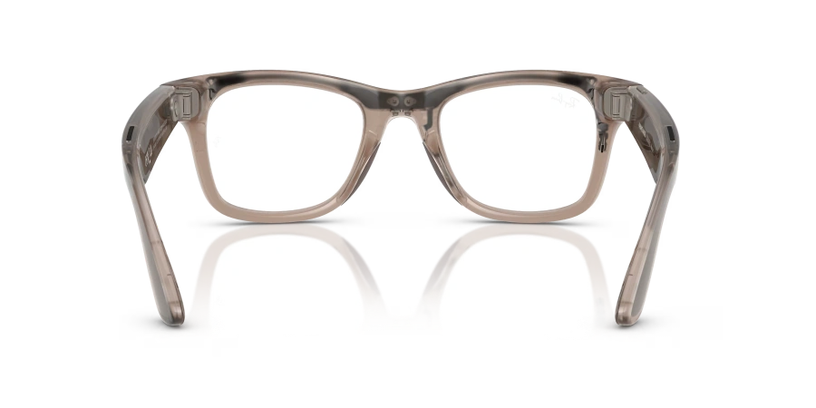 Смарт-окуляри Ray-Ban | Meta Wayfarer Large - Clear / Watermelon Red Transitions (RW4008 6705P5 53-22)