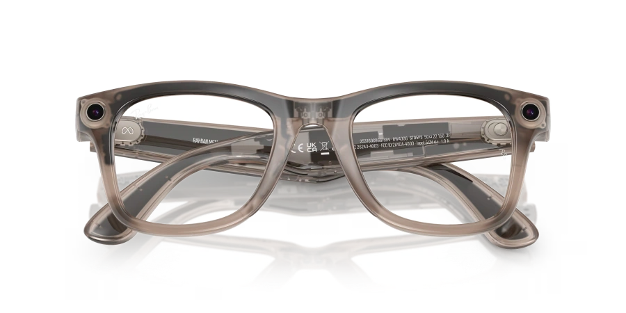 Смарт-окуляри Ray-Ban | Meta Wayfarer Large - Clear / Watermelon Red Transitions (RW4008 6705P5 53-22)