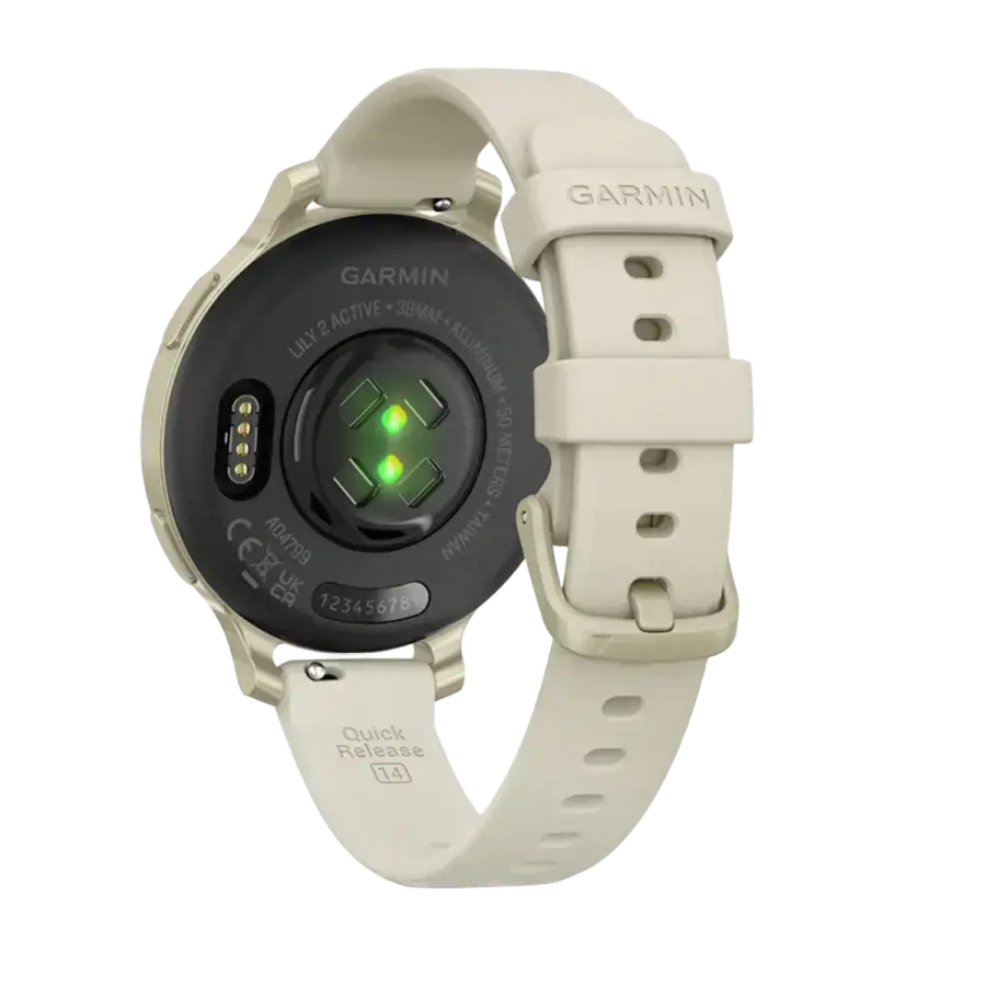 Смарт-годинник Garmin Lily 2 Active Lunar Gold with Bone Silicone Band (010-02891-00)
