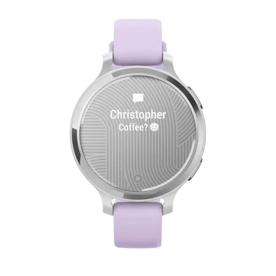 Смарт-годинник Garmin Lily 2 Active Silver with Purple Jasmine Silicone Band (010-02891-01)