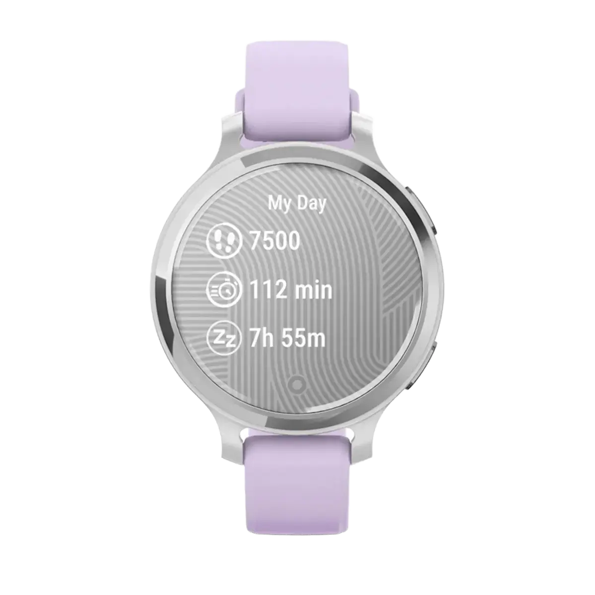 Смарт-годинник Garmin Lily 2 Active Silver with Purple Jasmine Silicone Band (010-02891-01)