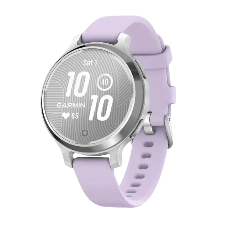 Смарт-годинник Garmin Lily 2 Active Silver with Purple Jasmine Silicone Band (010-02891-01)