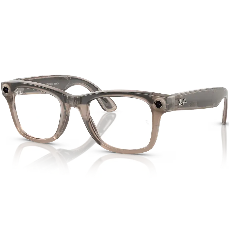 Смарт-окуляри Ray-Ban | Meta Wayfarer Large - Clear / Watermelon Red Transitions (RW4008 6705P5 53-22)