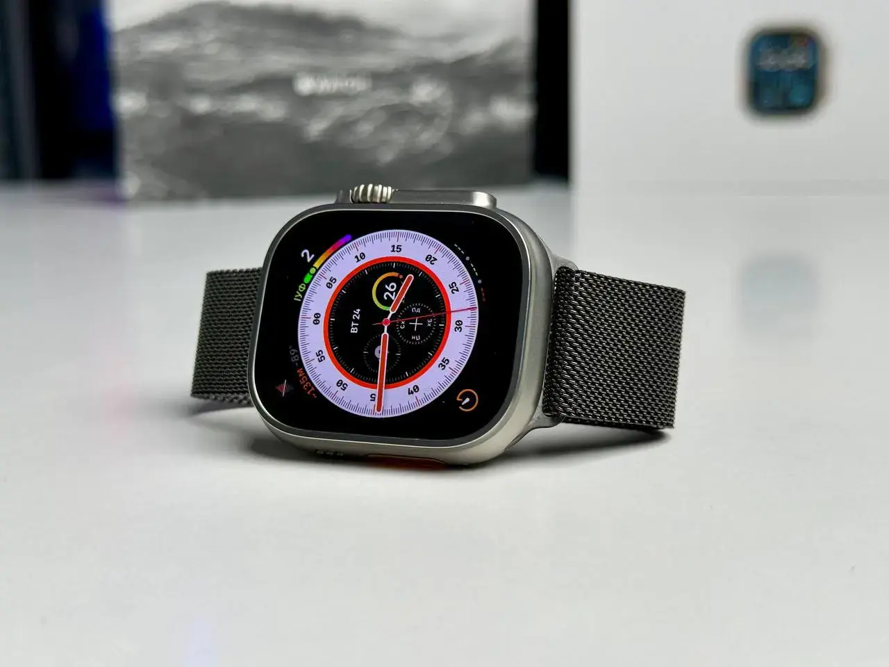 УЦІНКА Apple Watch Ultra 2 GPS + Cellular 49mm Titanium Case with Blue/Black Trail Loop - S/M (MRF53) - Стан: ідеальний | Акумулятор: 100% | Комплект: кабель | Гарантія: 1 міс.