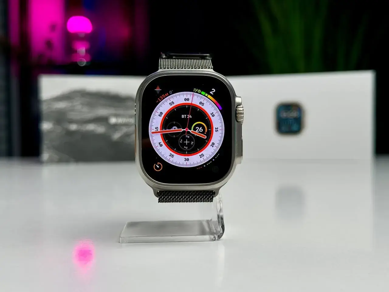 УЦІНКА Apple Watch Ultra 2 GPS + Cellular 49mm Titanium Case with Blue/Black Trail Loop - S/M (MRF53) - Стан: ідеальний | Акумулятор: 100% | Комплект: кабель | Гарантія: 1 міс.