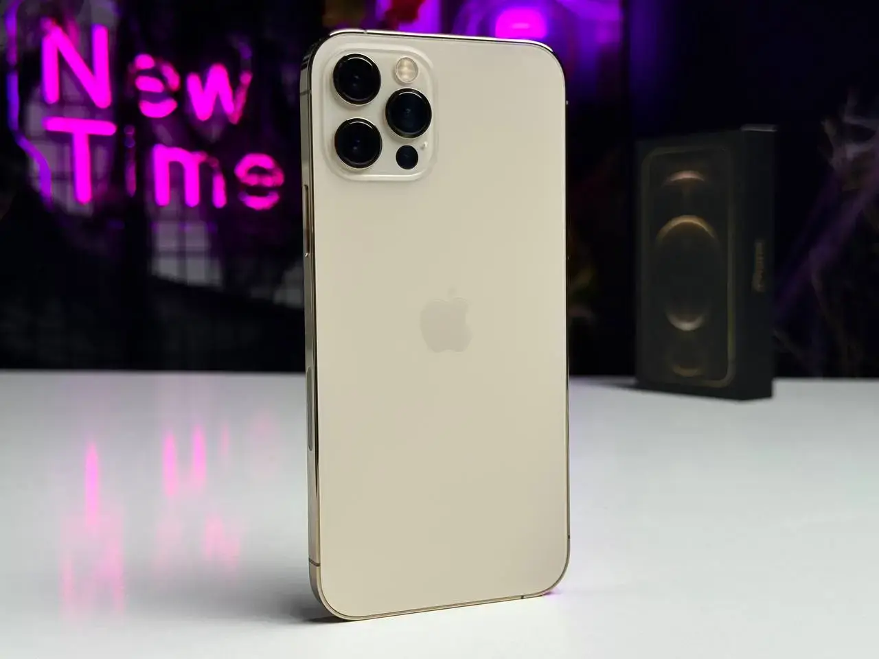 Б/У Apple iPhone 12 Pro 128GB Gold (MGLQ3, MGMM3) - Состояние: хороший | Аккумулятор: 100% | Комплектация: полный | Гарантія: 1 мес.