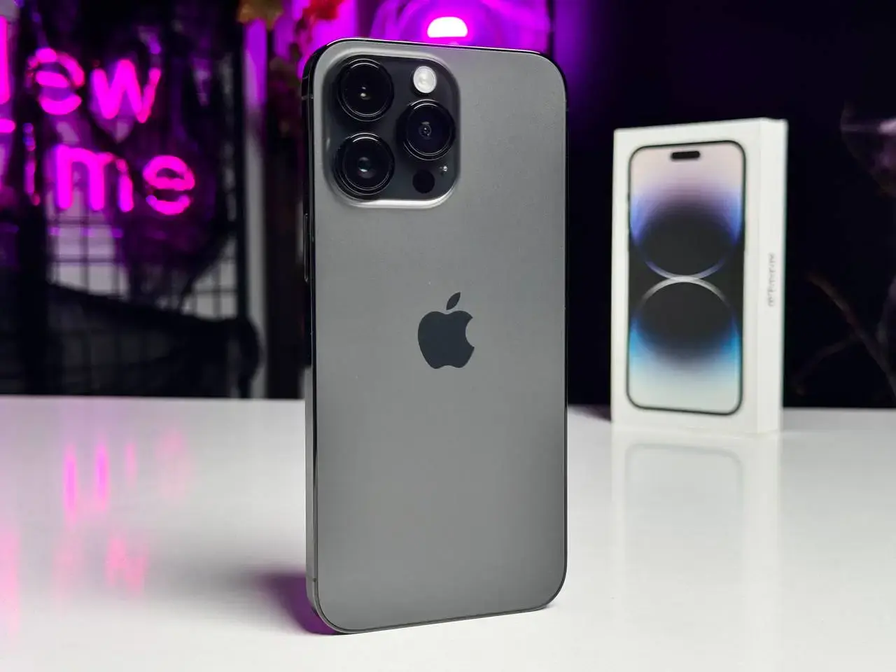 Б/У Apple iPhone 14 Pro Max 256GB Space Black (MQ9U3) - Состояние: хороший | Аккумулятор: 100% | Комплектация: полный, коробка | Гарантія: 1 мес.