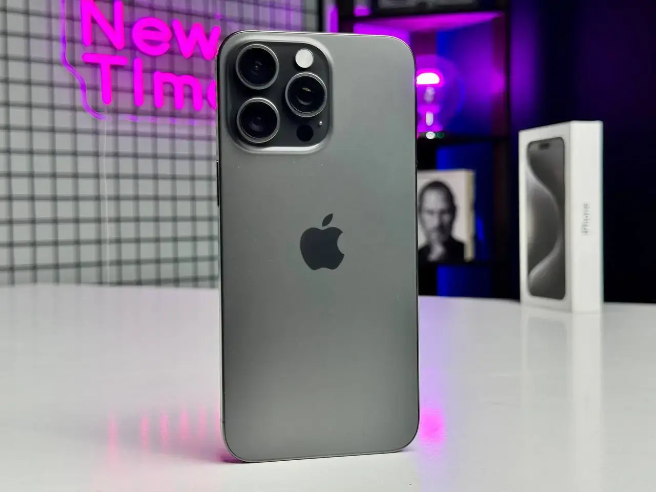 Б/У Apple iPhone 15 Pro Max 1TB Black Titanium (MU7G3) - Состояние: хороший | Аккумулятор: 90% | Комплектация: полный | Гарантія: 1 мес.