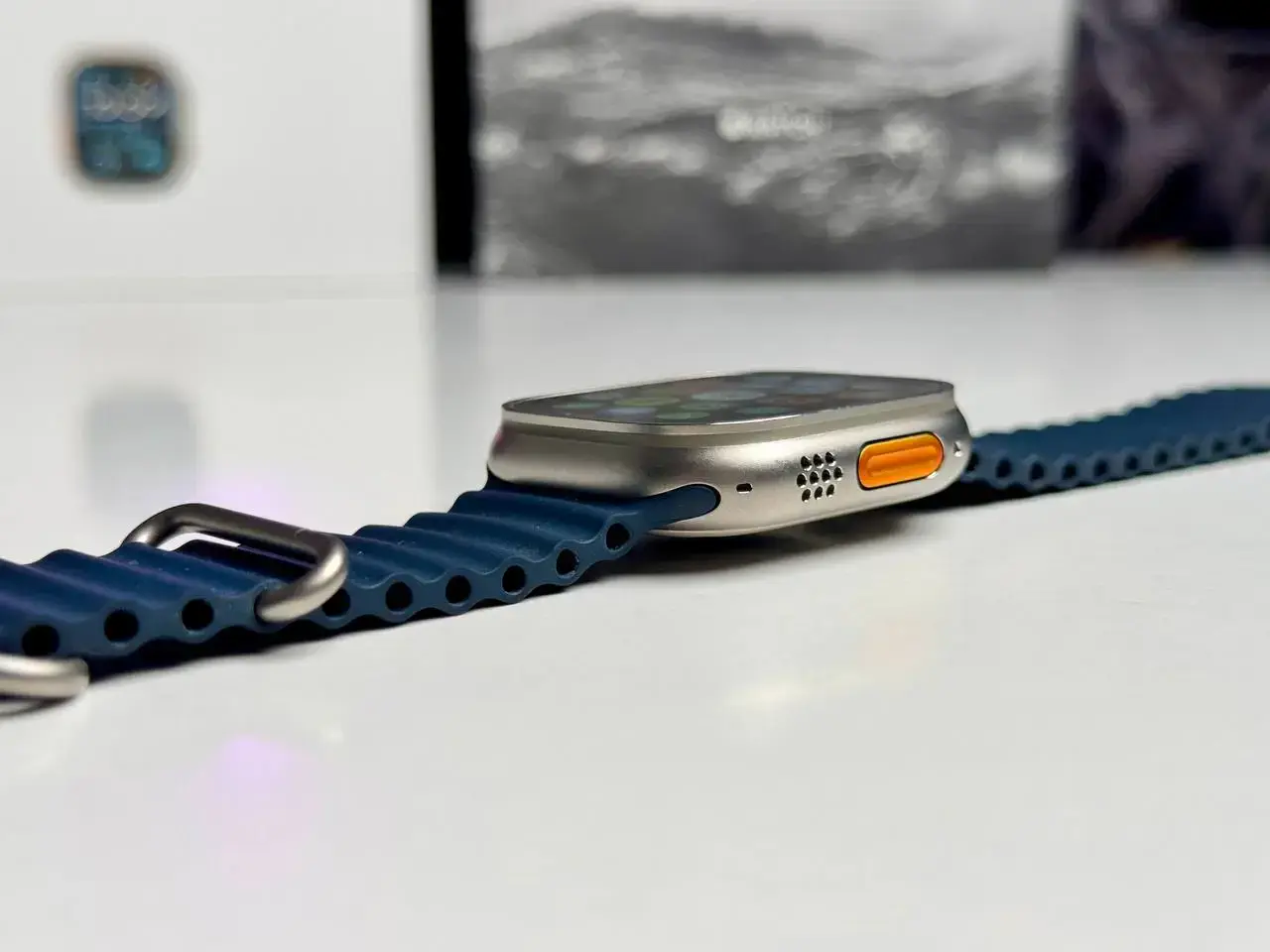 ВЖИВАНИЙ Apple Watch Ultra 2 GPS + Cellular 49mm Titanium Case with Blue Ocean Band (MREG3) - Стан: ідеальний | Акумулятор: 100% | Комплектація: повний | Гарантія: 1 міс.