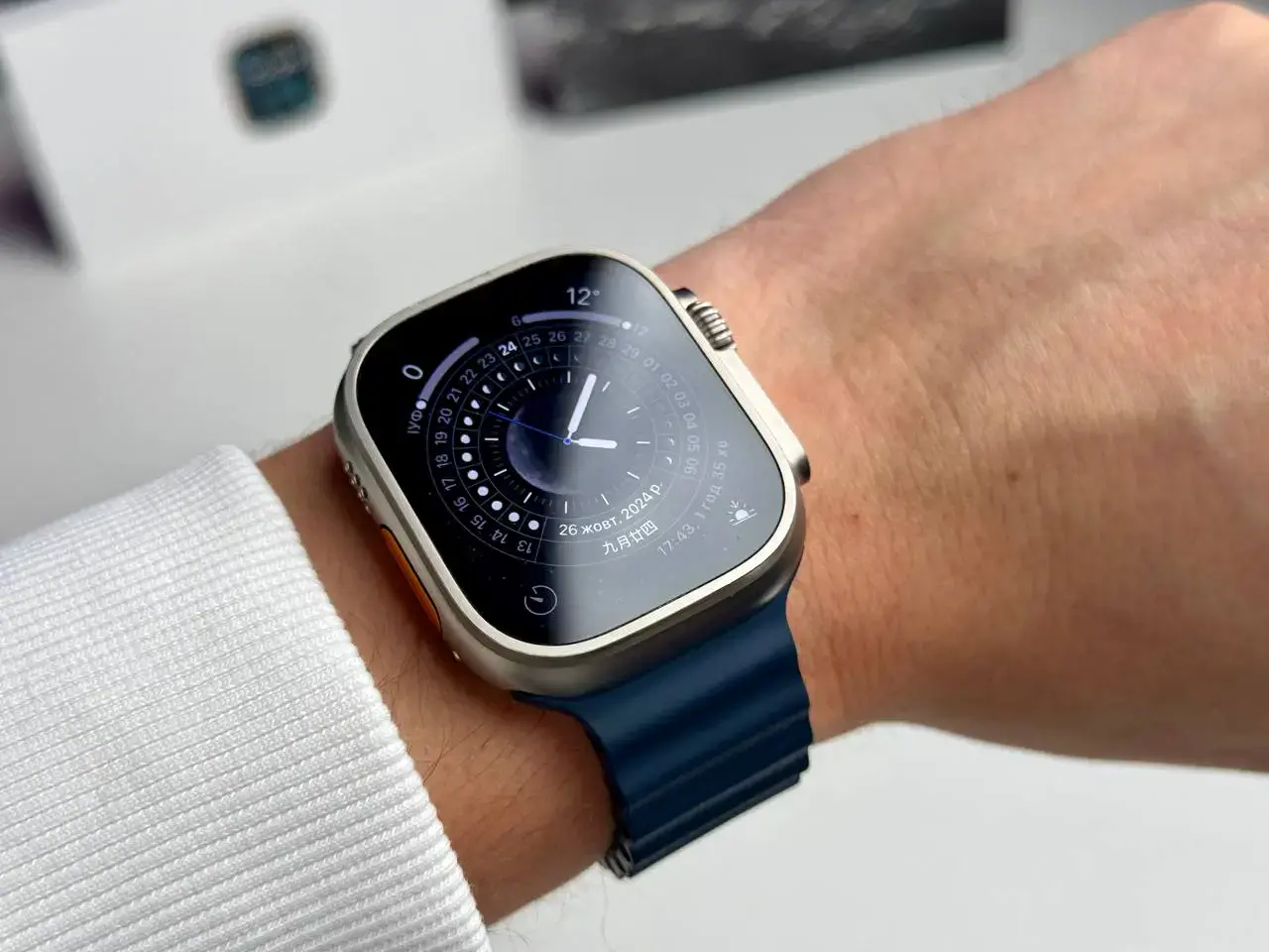 ВЖИВАНИЙ Apple Watch Ultra 2 GPS + Cellular 49mm Titanium Case with Blue Ocean Band (MREG3) - Стан: ідеальний | Акумулятор: 100% | Комплектація: повний | Гарантія: 1 міс.