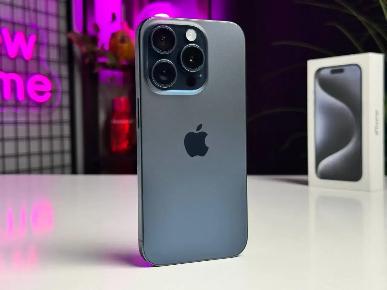 Б/У Apple iPhone 15 Pro 128GB Blue Titanium (MTV03) - Состояние: хороший | Аккумулятор: 100% | Комплект: полный