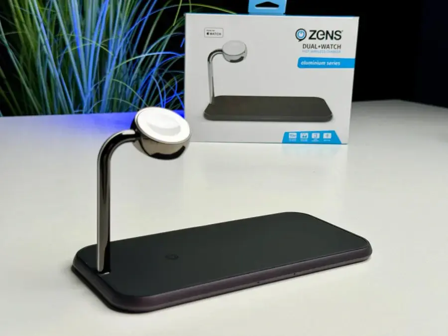 Вітринна Zens Dual + Watch Aluminium Wireless Charger - Black (ZEDC05B/00)