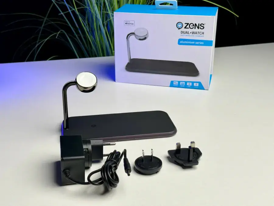 Вітринна Zens Dual + Watch Aluminium Wireless Charger - Black (ZEDC05B/00)