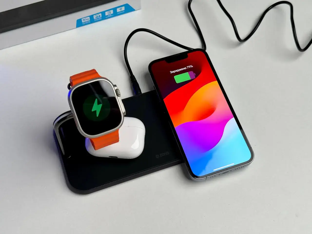 Вітринна Zens Dual + Watch Aluminium Wireless Charger - Black (ZEDC05B/00)